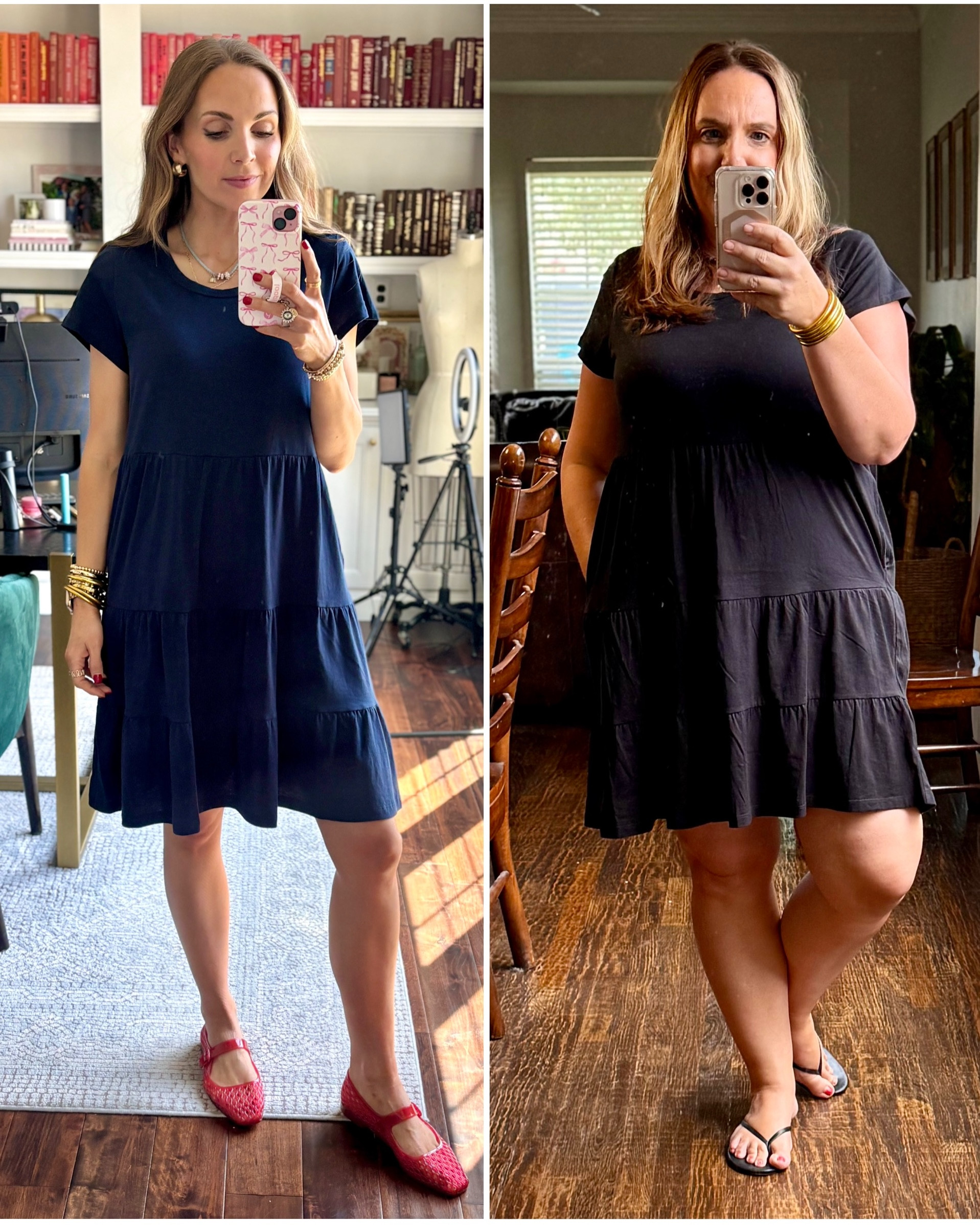 Wednesday Twinning- @walmart cotton tiered dress! I am in a S, Kristy is in a Large. Dress comes in so many colors & under $12! 

 

#LTKMidsize #LTKFindsUnder50 #LTKStyleTip