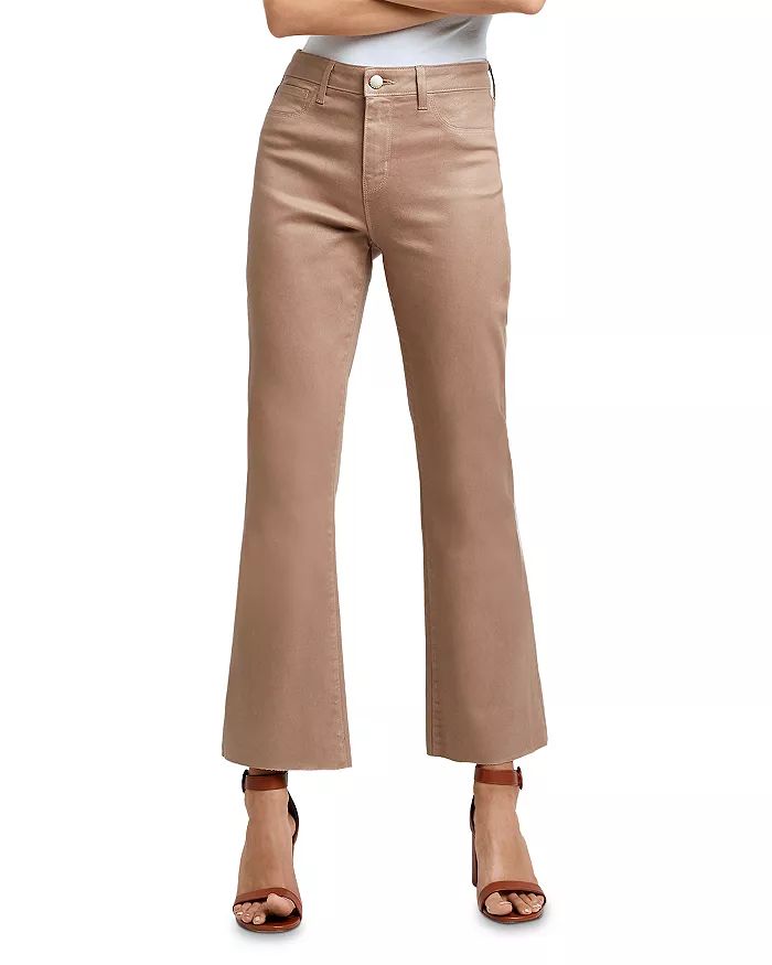 Kendra High Rise Cropped Flared Jeans in Cappuccino | Bloomingdale's (US)
