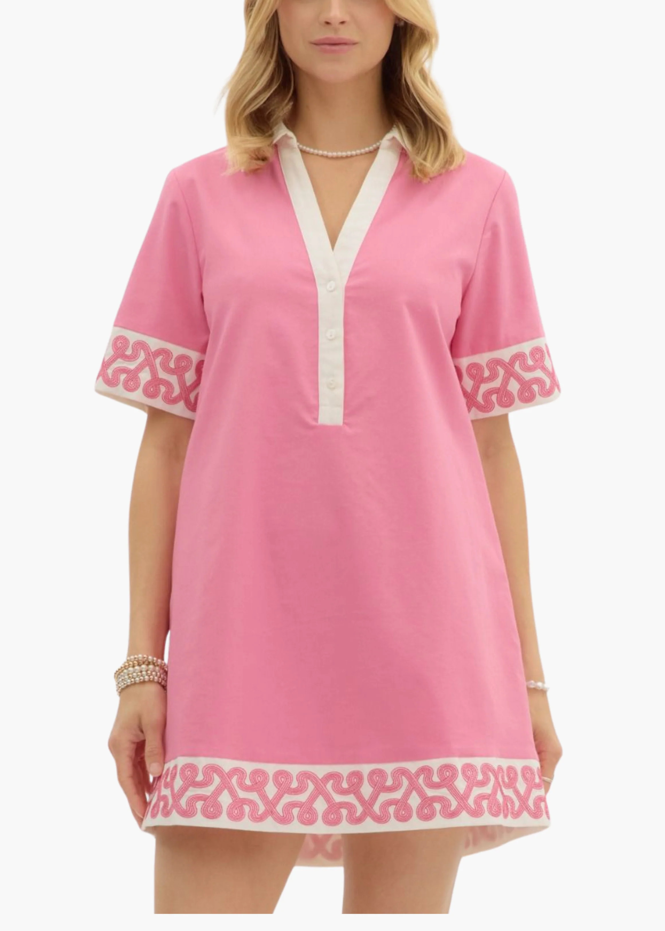 Laine Mini Dress in Pink | Poppy and Pink