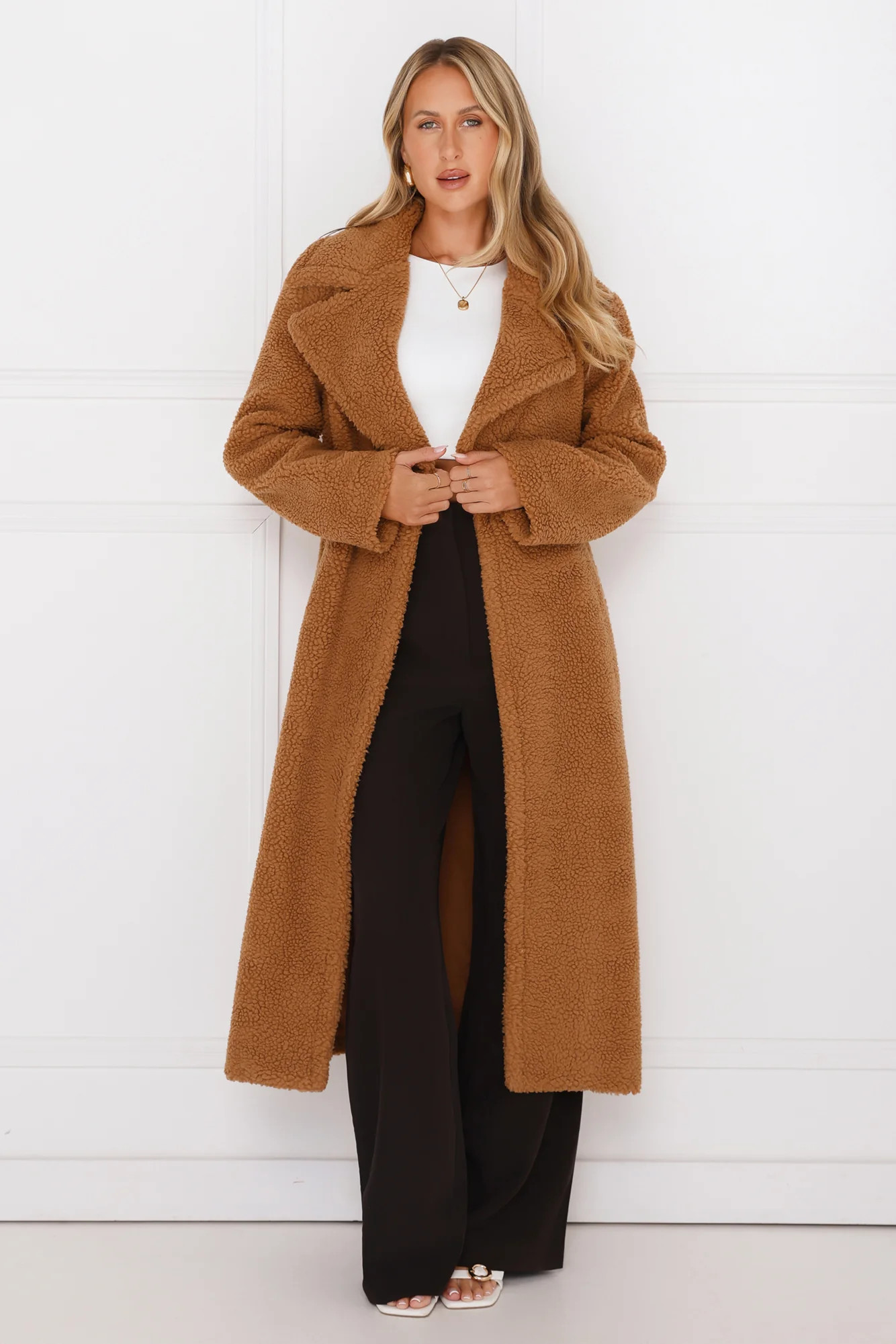 Luxe Teddy Coat Camel | Hello Molly (US)