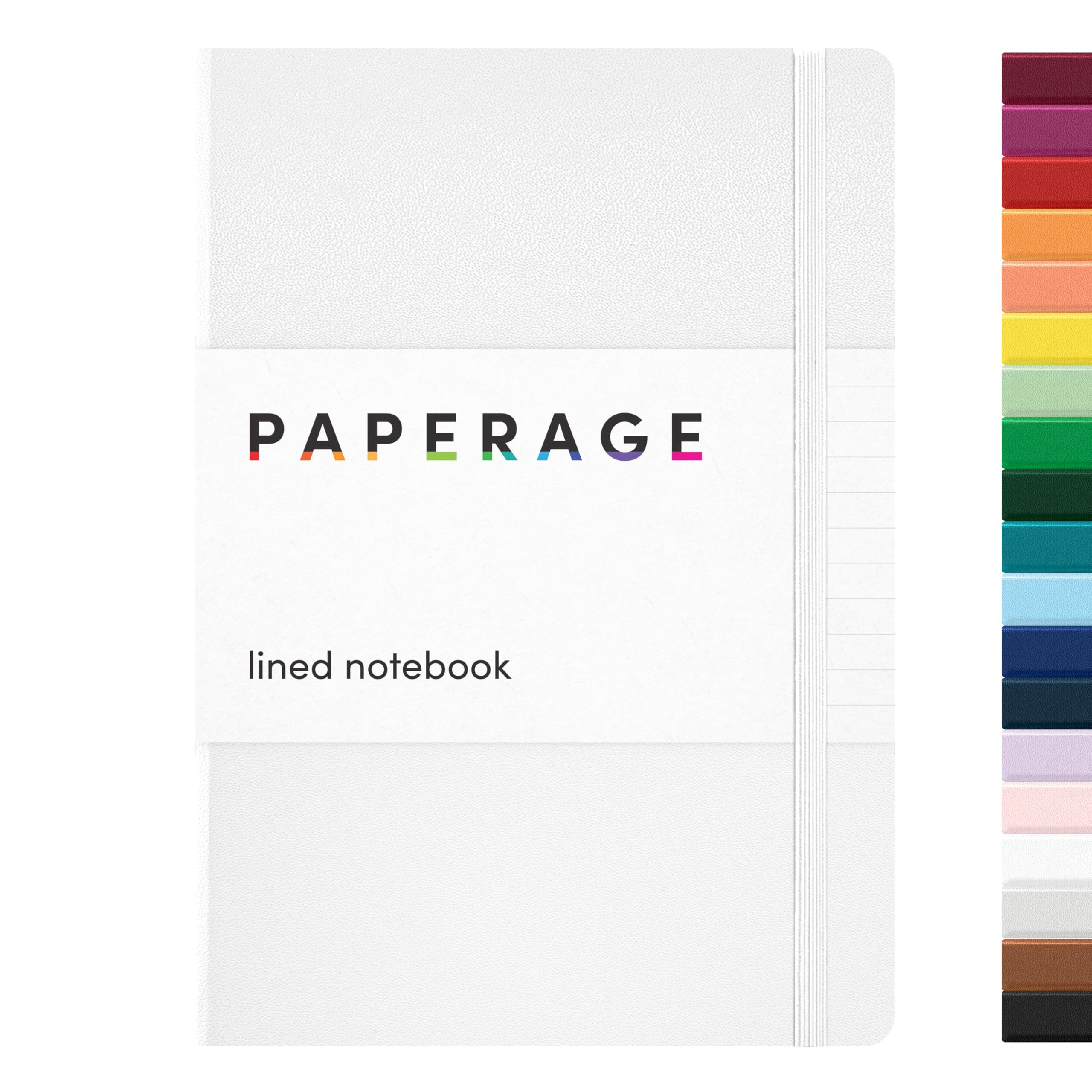 PAPERAGE Lined Journal Notebook, (White), 160 Pages, Medium 5.6 in x 8 in - 100 GSM Thick Paper ... | Amazon (US)