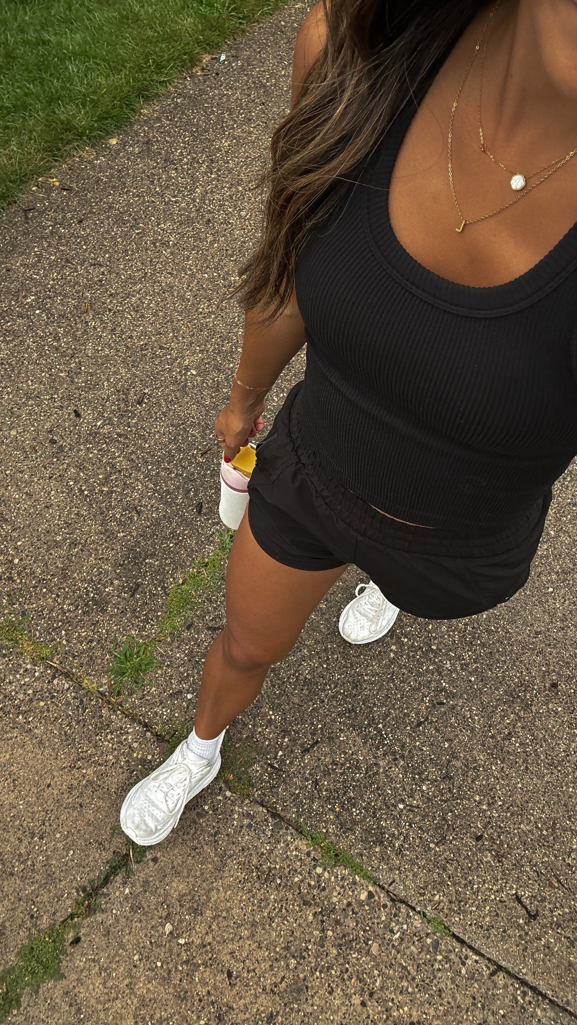 all black workout outfit today! love these tank tops! #oldnavy #amazonstyle #workoutoutfit #momstyle 

#LTKFitness #LTKFindsUnder100 #LTKStyleTip