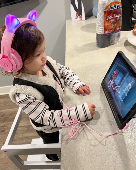 Toddler travel must haves. Loves her kitty headphones! She’s 3.5 years old for reference and has a petite head. We also love this step stool that she’s had for years! Travel favorites. Toddler must haves. Toddler step stool. Toddler headphones 

#LTKfamily #LTKtravel #LTKkids