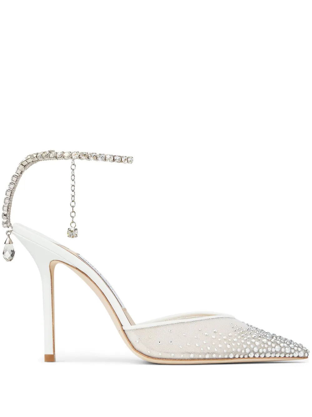 Jimmy Choo Saeda 100mm crystal-embellished Pumps - Farfetch | Farfetch Global