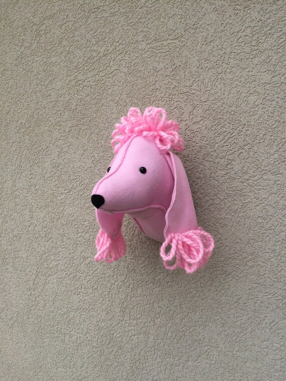 Poodle / Felt animal head / wall decor / baby room / nursery decor / stuffed animals | Etsy (US)