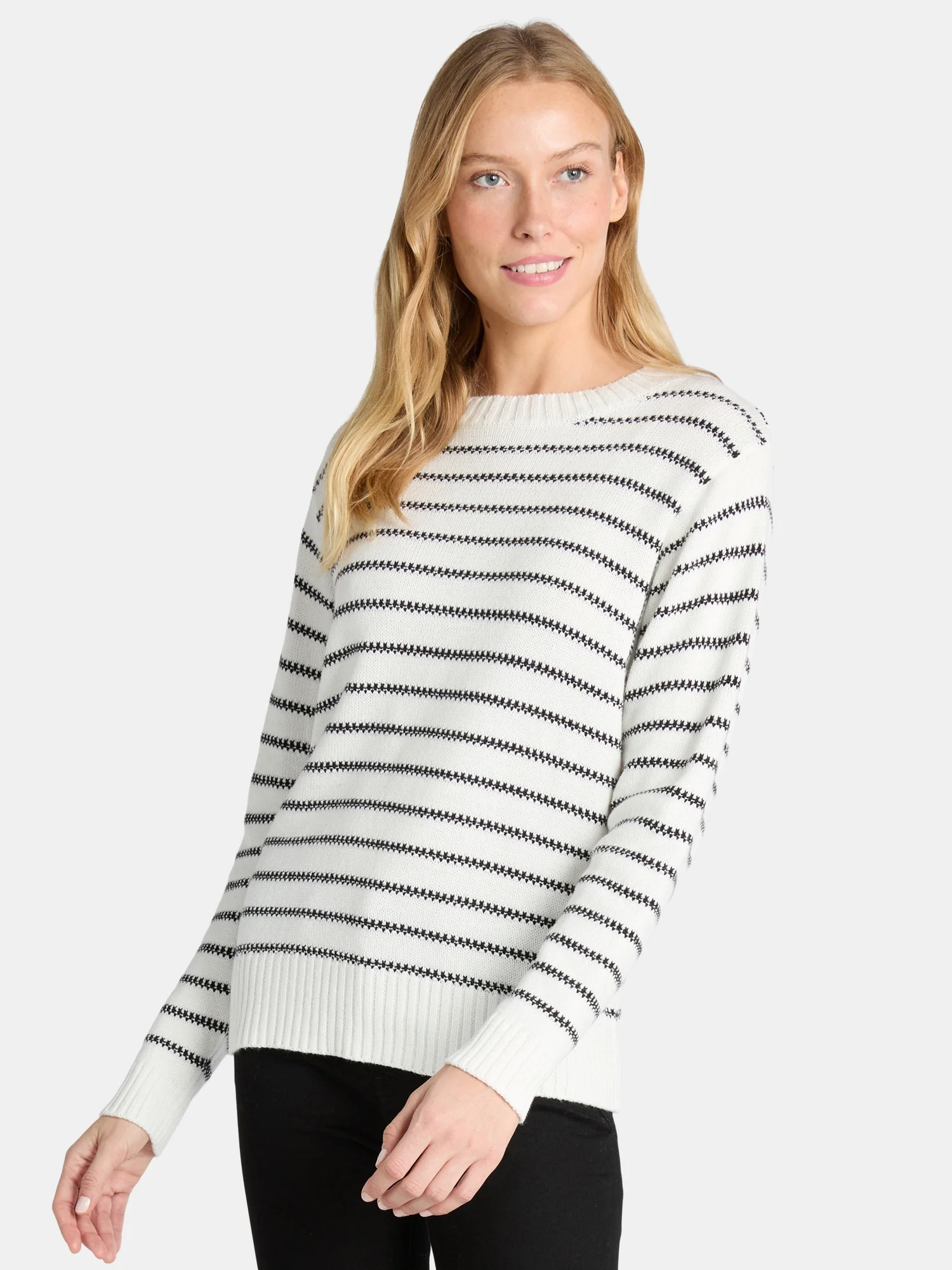 Time and Tru Women's Textured Sweater, Midweight, Sizes XS-XXXL | Walmart (US)