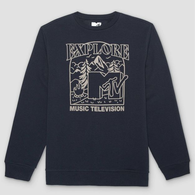 Men's MTV Pullover Graphic Sweatshirt - Blue | Target