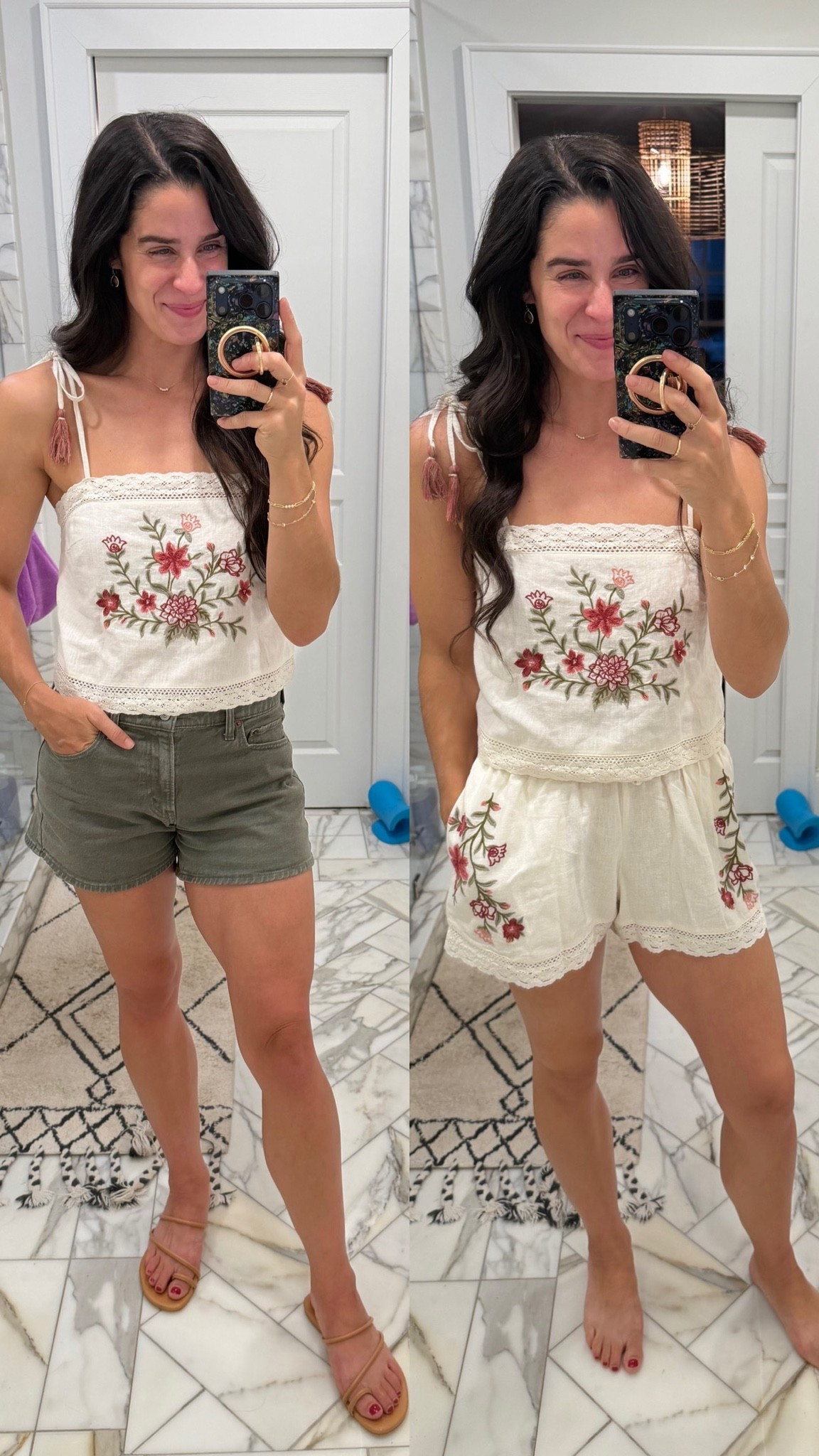 Same top two ways! 

Outfit one:
Top- Target
Shorts- Abercrombie

Outfit two:
Set from Target!

All fit true to size, both shorts have pockets 🙌

Use code AFLTK for 20% off the shorts

#LTKxAbercrombie #LTKootd #LTKSaleAlert