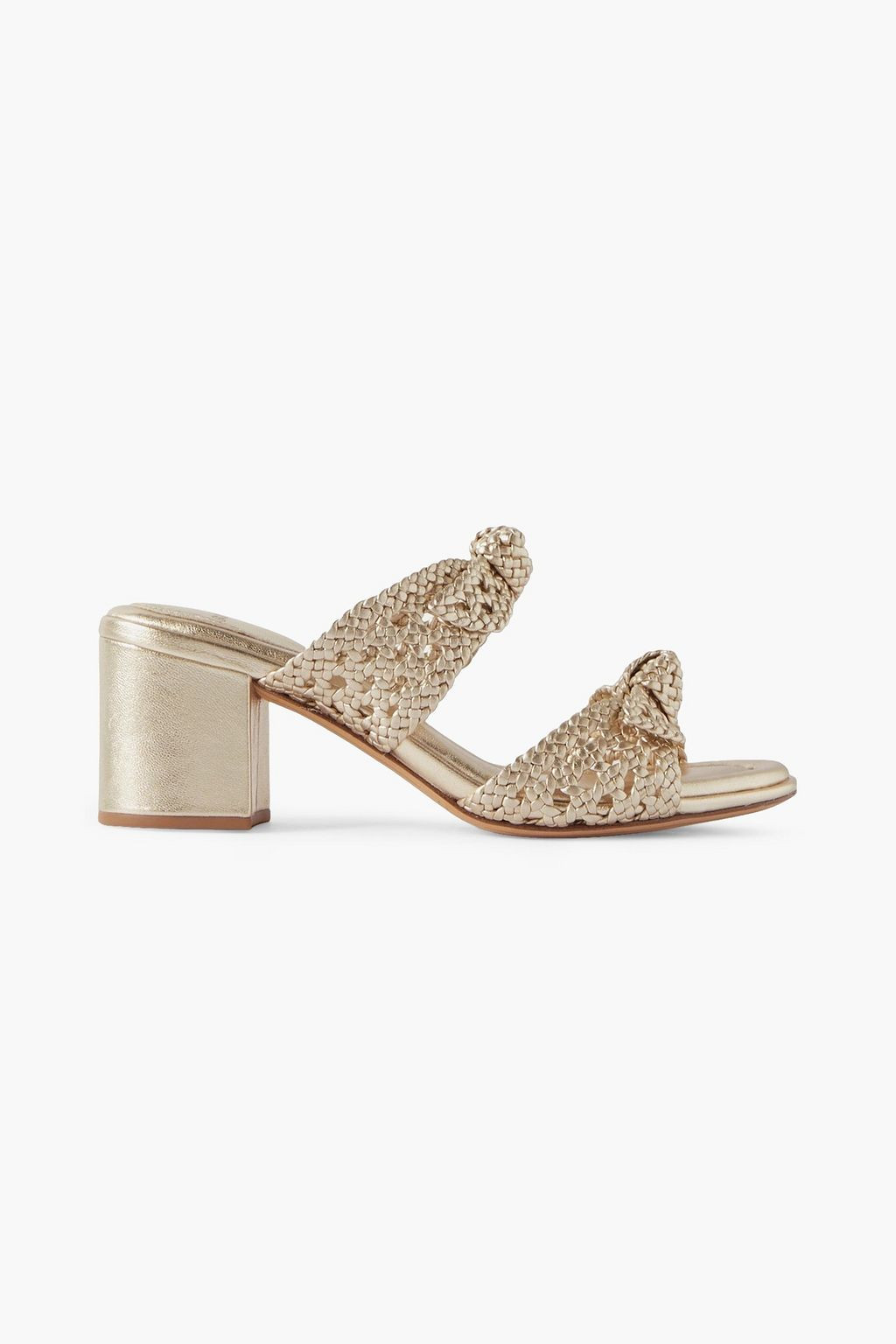 Clarita embellished braided metallic leather sandals | The Outnet (UK and Europe)