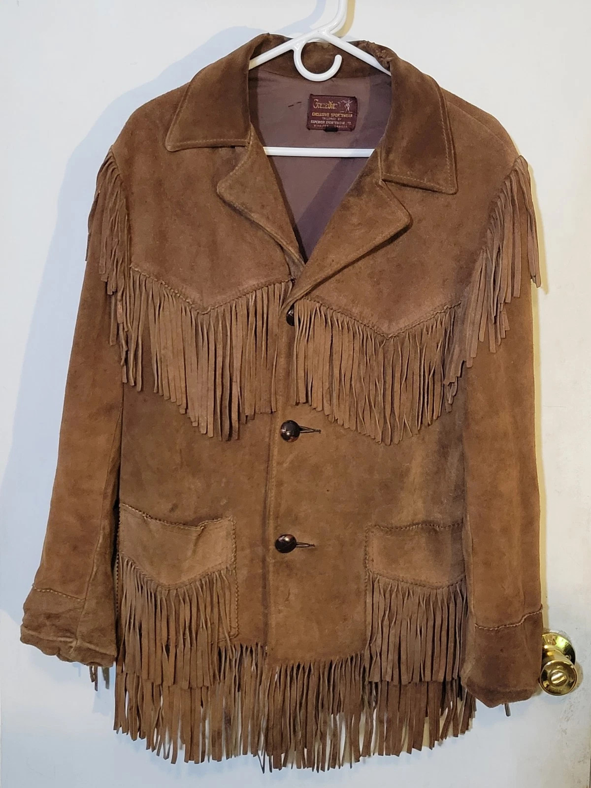 vintage leather fringe jacket mens Superior Sportswear Size 40 Medium | eBay US