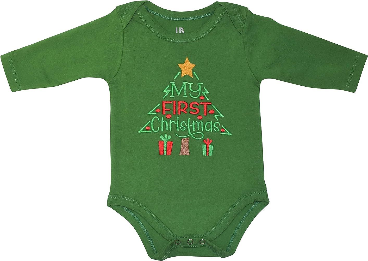 Unique Baby Unisex My First Christmas Layette Onesie Outfit | Amazon (US)
