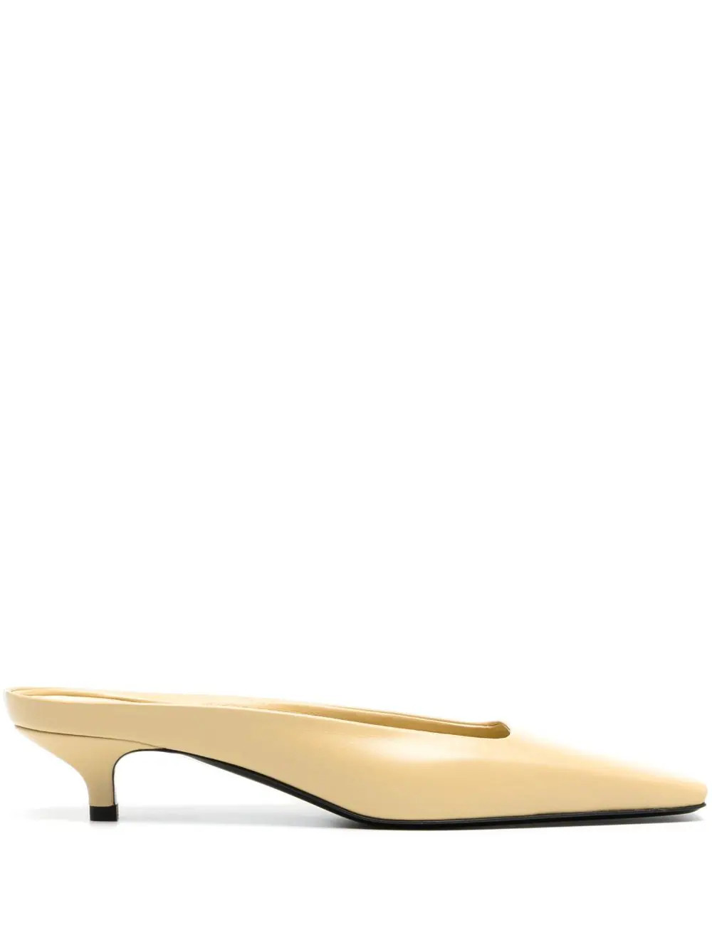 TOTEME square-toe Leather Mules - Farfetch | Farfetch Global