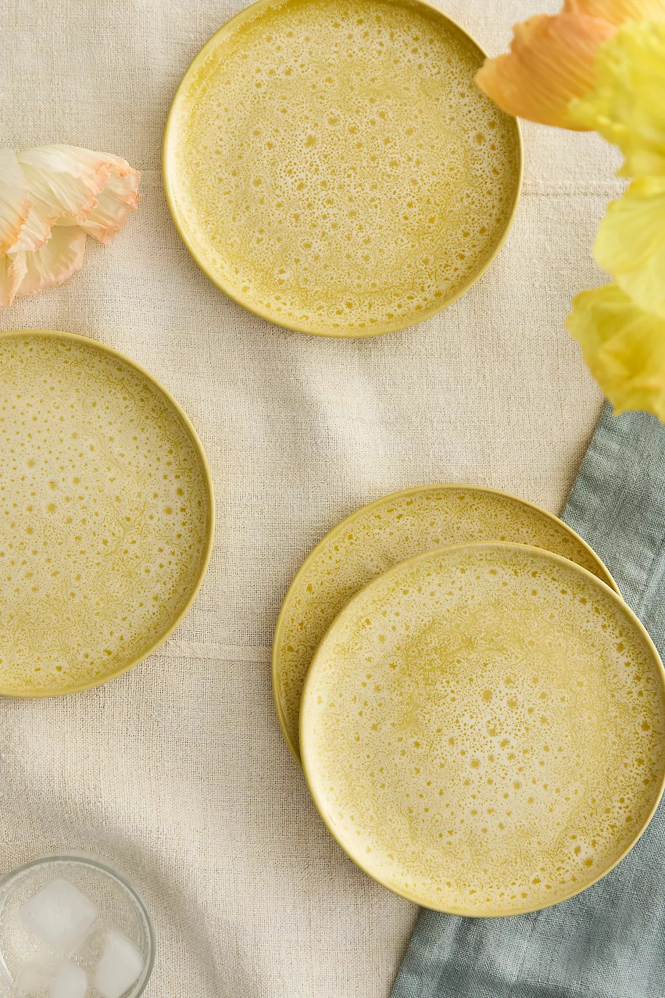 Reactive Glaze Stoneware Side Plates, Set of 4 | Terrain