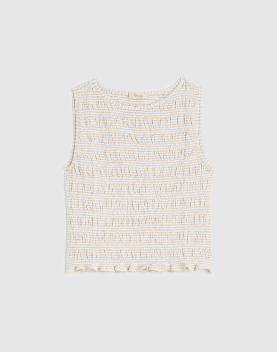 Smocked Boatneck Tank | Madewell