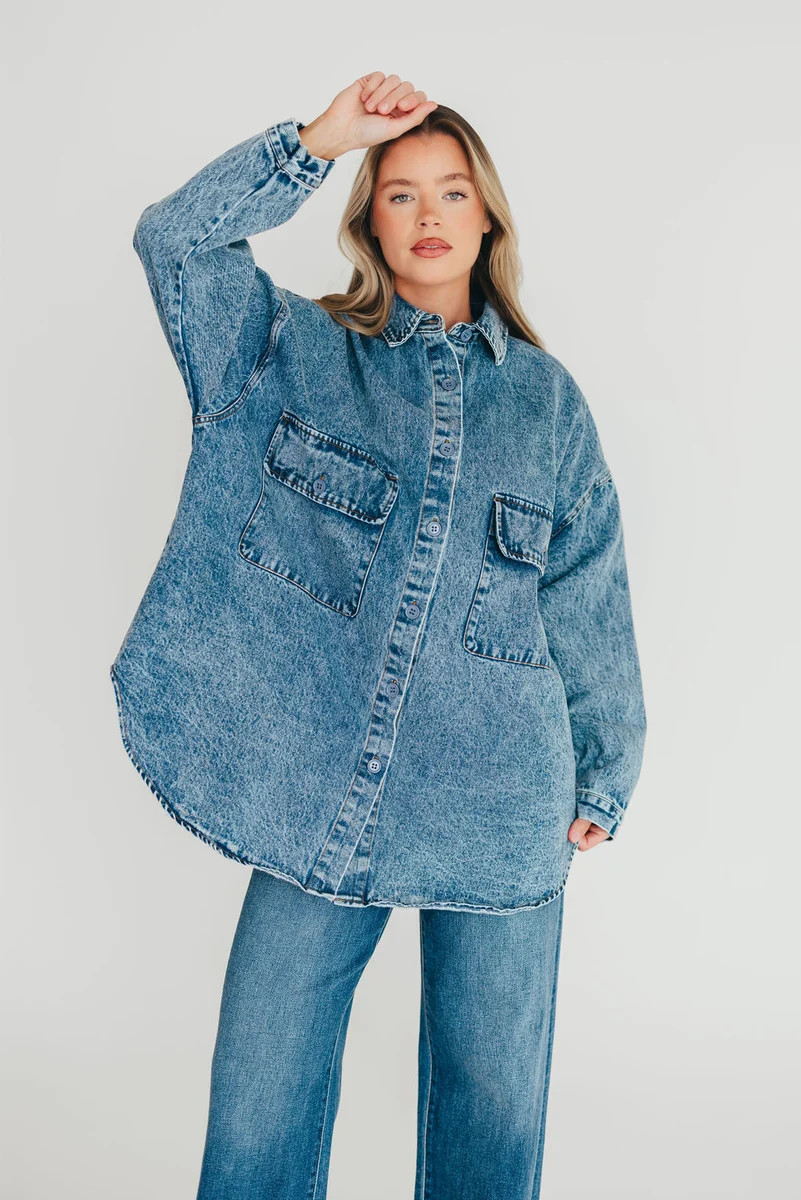 Finley Oversized Denim Shacket | Worth Collective