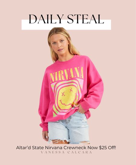 Super Trendy Altar’d State Nirvana Crewneck Now $45!

#LTKsalealert #LTKstyletip #LTKSpringSale