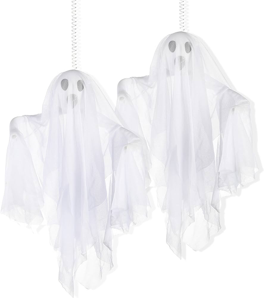 PREXTEX Halloween Fabric Ghost. 2 Pcs Halloween Hanging Spooky Ghost Props for Indoor/Outdoor Dec... | Amazon (US)