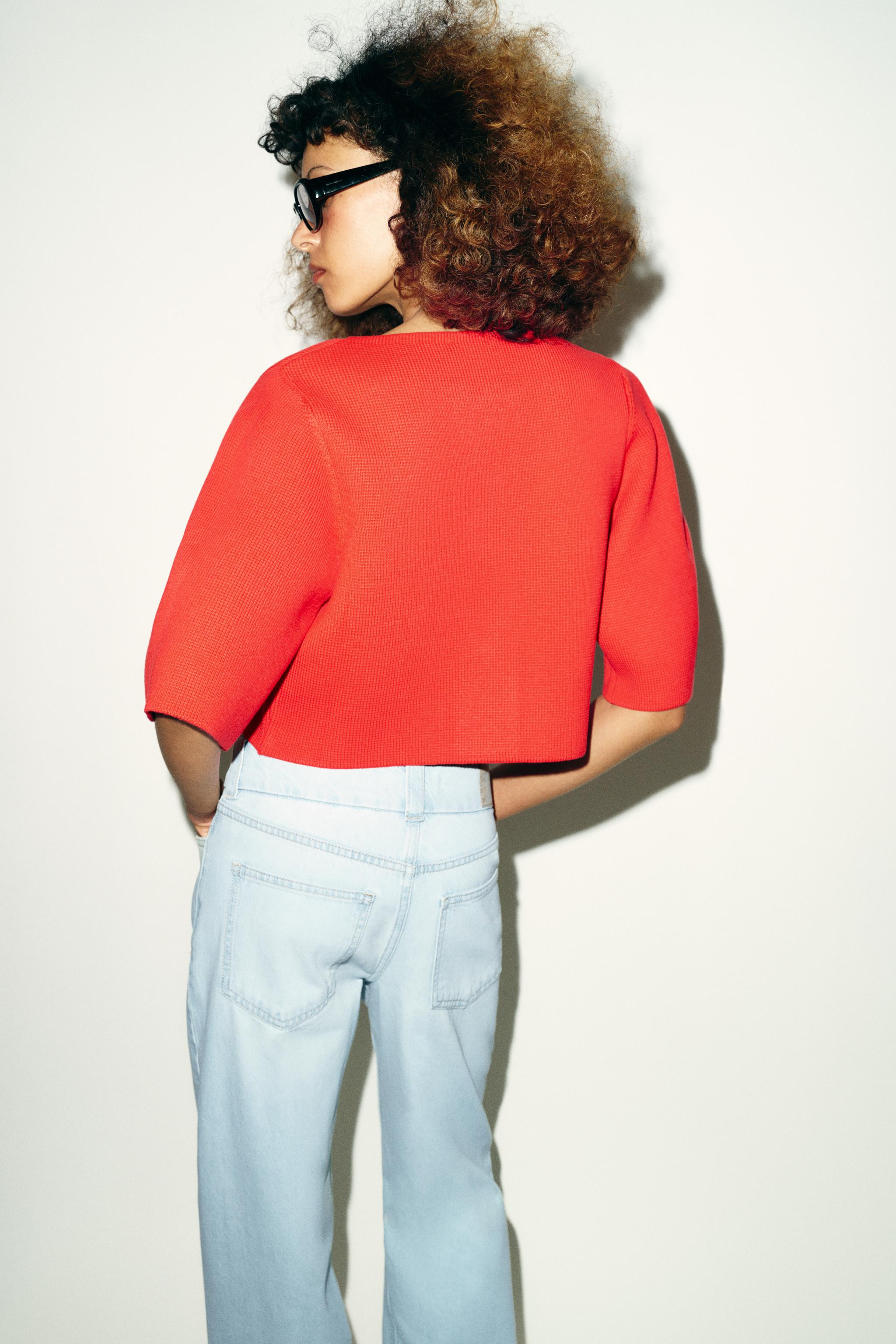 CROPPED KNIT JACKET | Zara US