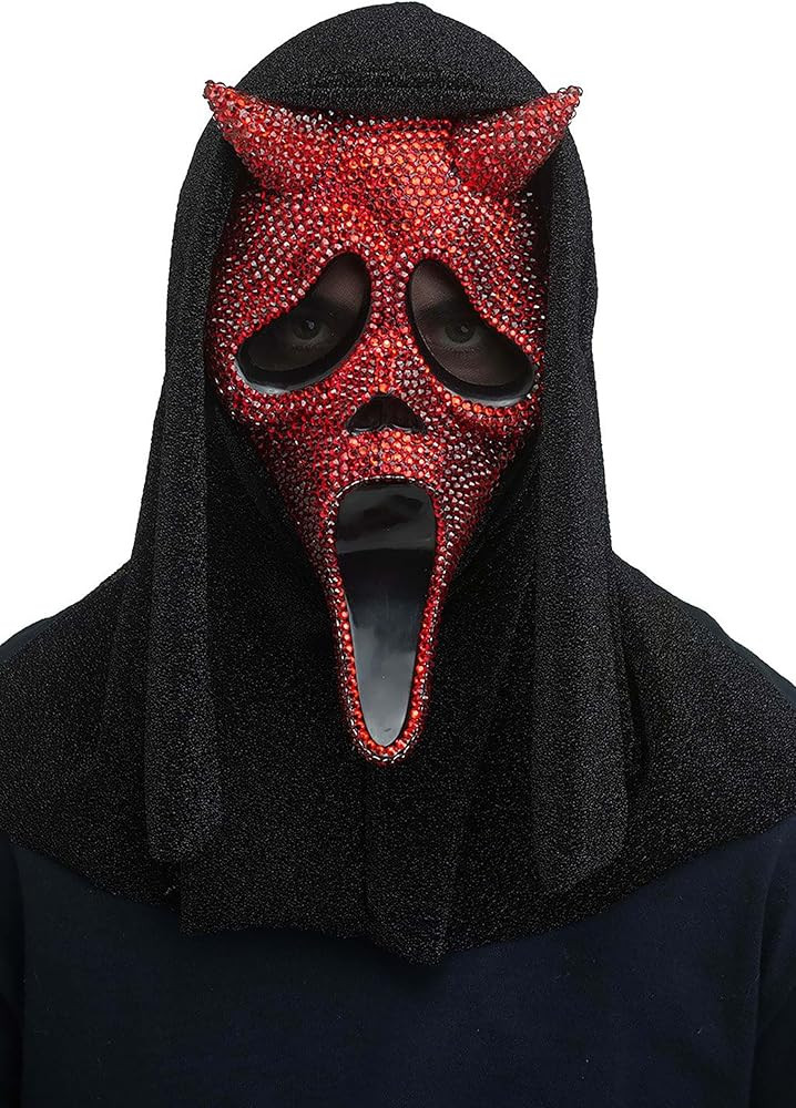 Fun World Rhinestone Devil Ghost Face Adult Mask | Amazon (US)