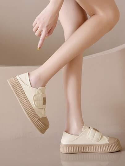 Women Hook-and-loop Fastener Canvas Shoes,  Canvas Sporty Sneakers
       
              
      ... | SHEIN