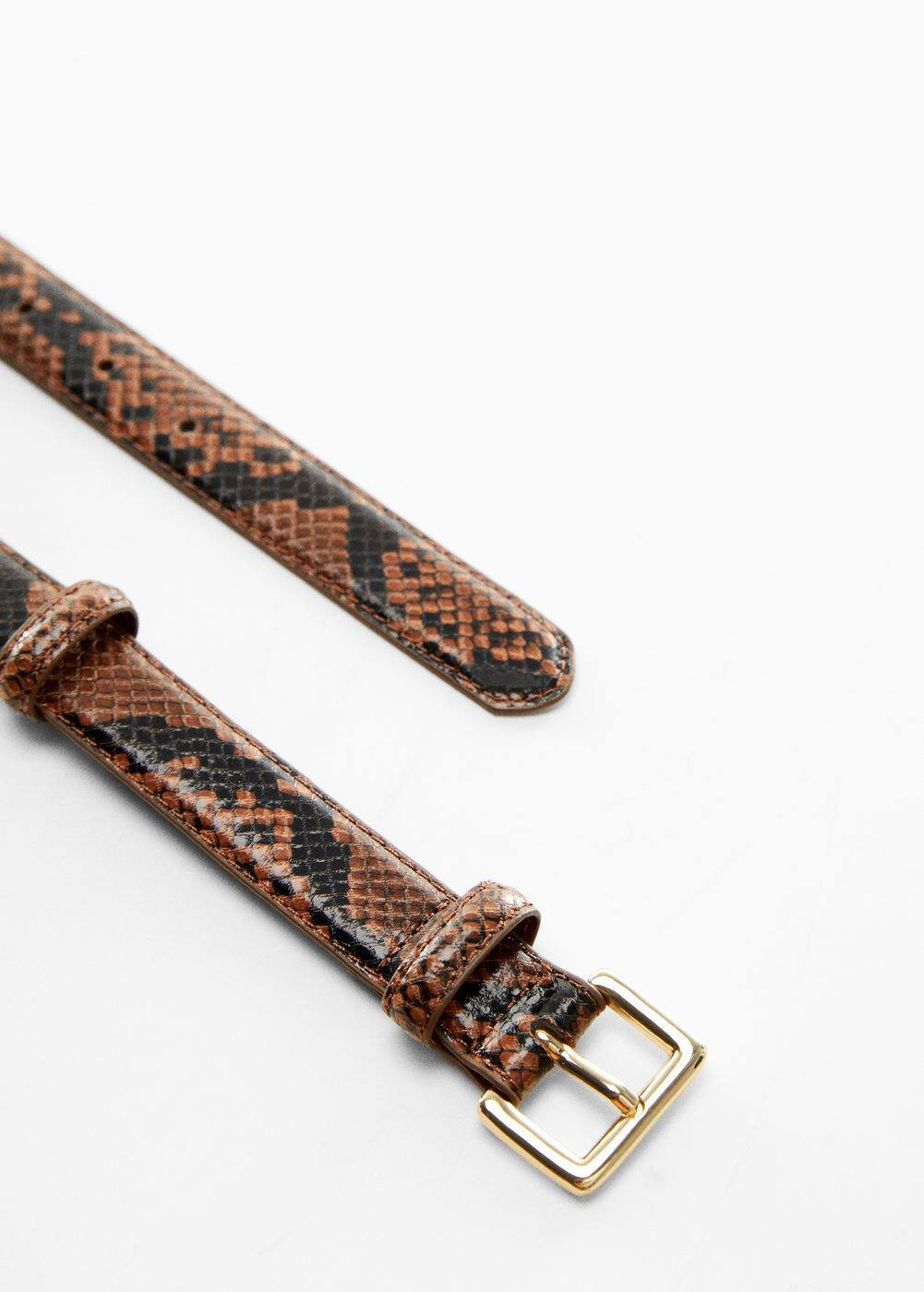 Snake-effect belt -  Women | Mango USA | MANGO (US)