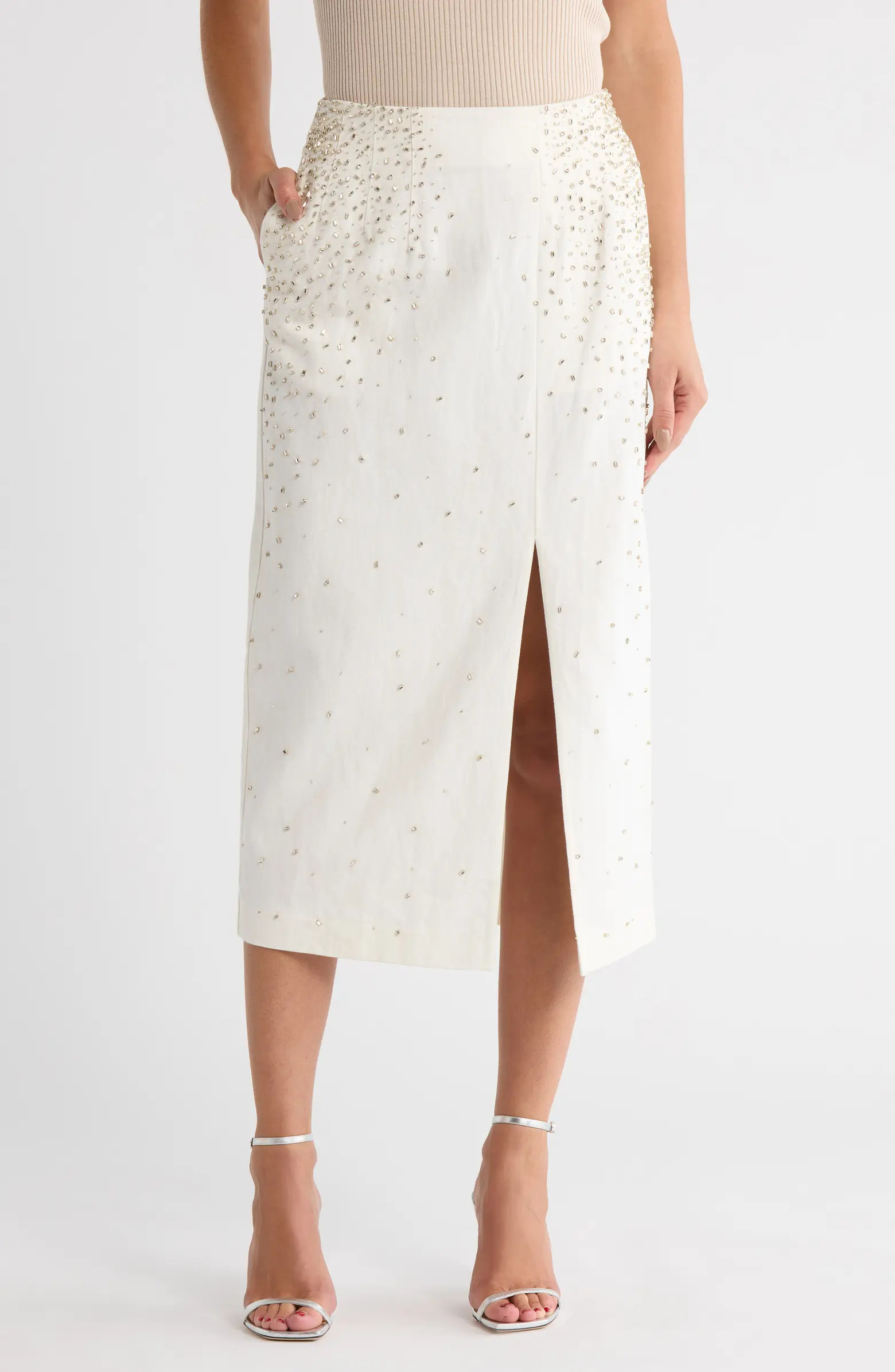 Ladylike Crystal Embellished Pencil Skirt | Nordstrom Rack