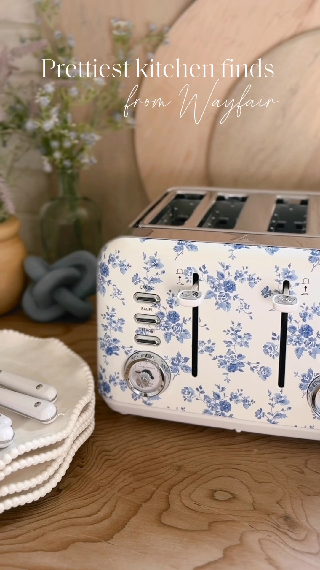 I found the prettiest toaster at @wayfair and some other kitchen finds!  I’ve always been a fan of the Laura Ashley brand, and when I saw this toaster, it was love at first sight!  There’s also a tea kettle with the same pattern, and I have that linked too! #wayfairpartner #wayfair


#LTKFindsUnder100 #LTKHome #LTKVideo