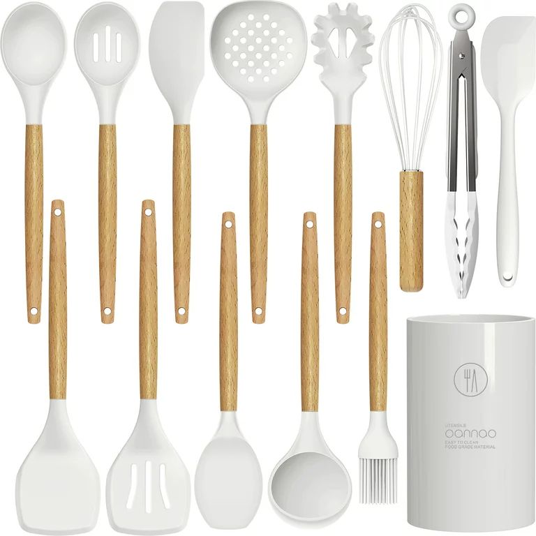 Silicone Cooking Utensils Set - 446°F Heat Resistant Silicone Kitchen Utensils for Cooking,Kitch... | Walmart (US)
