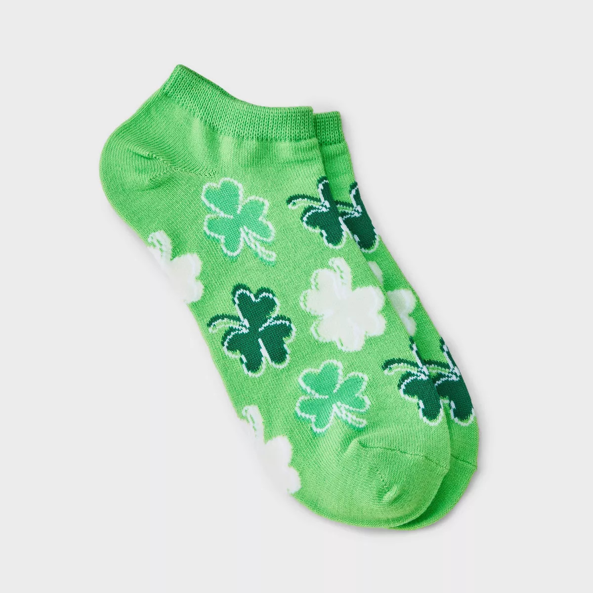 Women's Shamrock St. Patrick's Day Low Cut Socks - Green 4-10 | Target