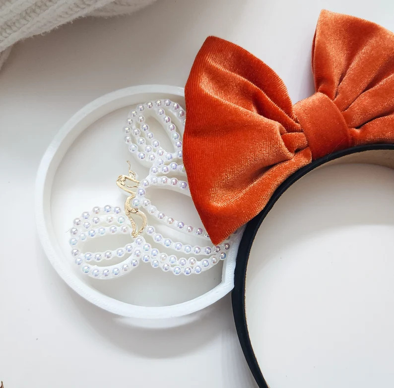 Cozy Pumpkin White Pearl /gold Accents Pumpkin Ear Your Choice - Etsy | Etsy (US)