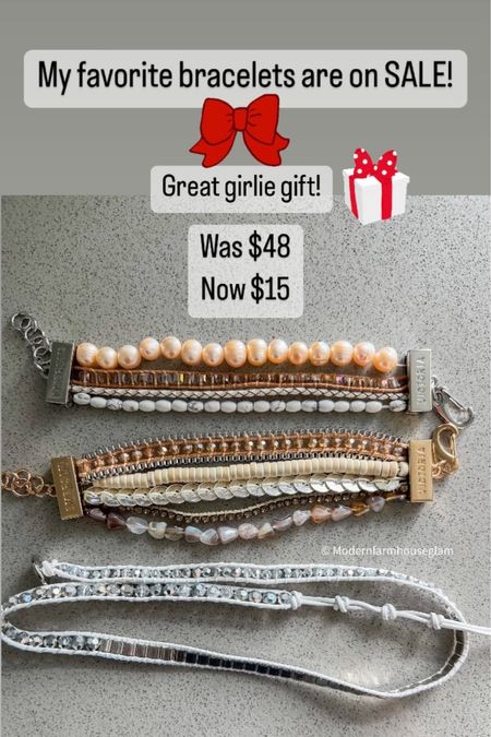 My favorite bracelets are on sale today and tomorrow! Only $15! Great Christmas gift for friends, mom, sister, daughter, coworker. So many different varieties. Jewelry, stocking stuffer, Victoria Emerson, modern farmhouse glam 

#LTKGiftGuide #LTKunder50 #LTKstyletip