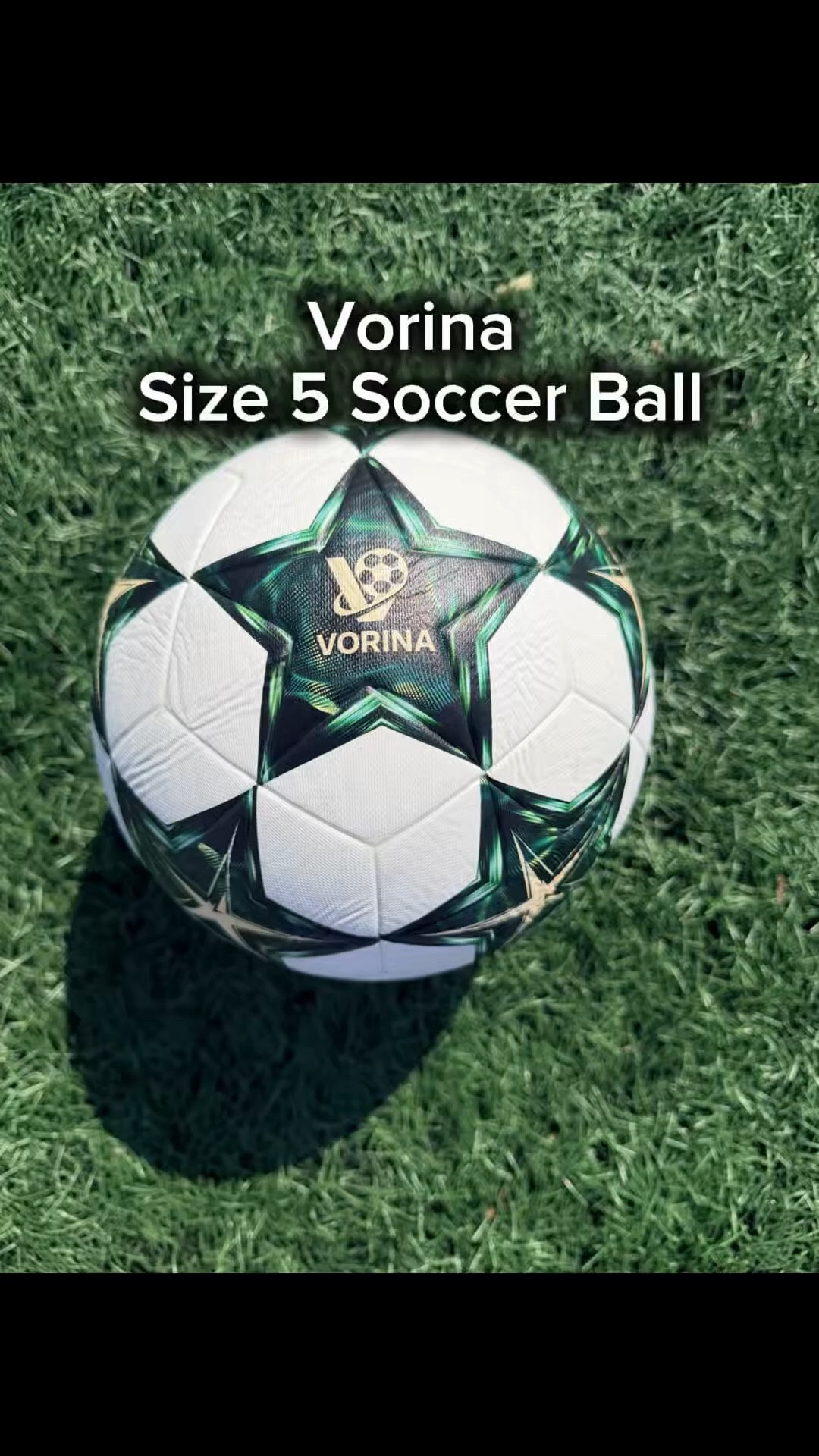 Green and golden size 5 soccer ball for all soccer fans.

#LTKmomlife #LTKSaleAlert #LTKKids