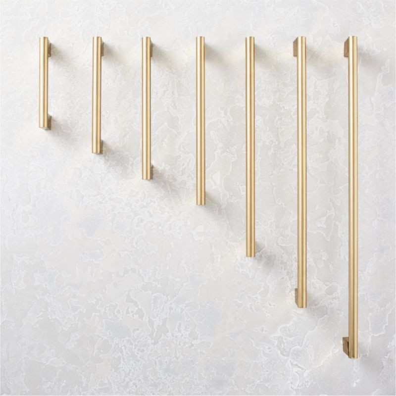 Kela Polished Brass Modern Handles | CB2 | CB2