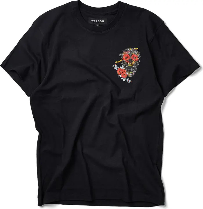 Reason Skull Flowers Graphic T-Shirt | Nordstromrack | Nordstrom Rack