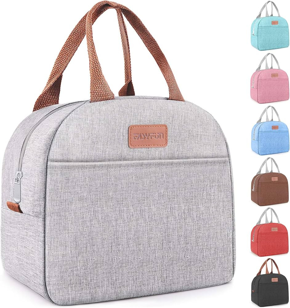 Lunch Bag for Women & Men Adult Insulated Lunch Box, Small Leakproof Cooler Food Lunch Containers... | Amazon (US)