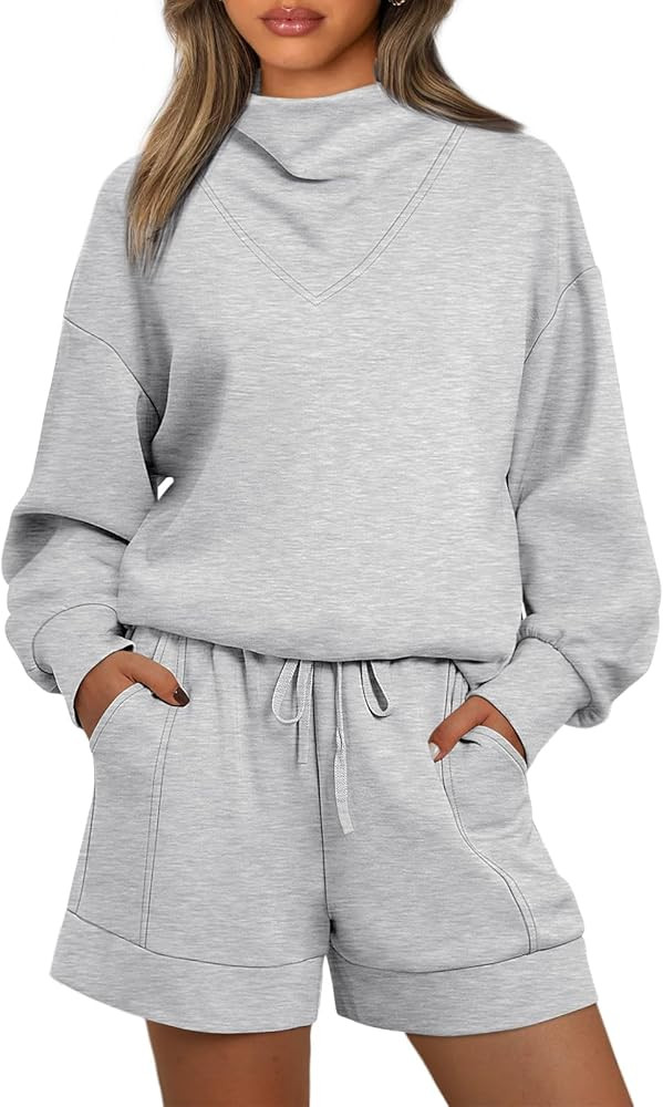 AUTOMET 2 Piece Outfits For Women Two Piece Oversized Sweatsuit 2023 Matching Lounge Sets Fall Fa... | Amazon (US)