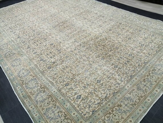 Quality Vintage Rug 12x7.9 HAND MADE Rug Muted Vintage Turkish | Etsy | Etsy (US)