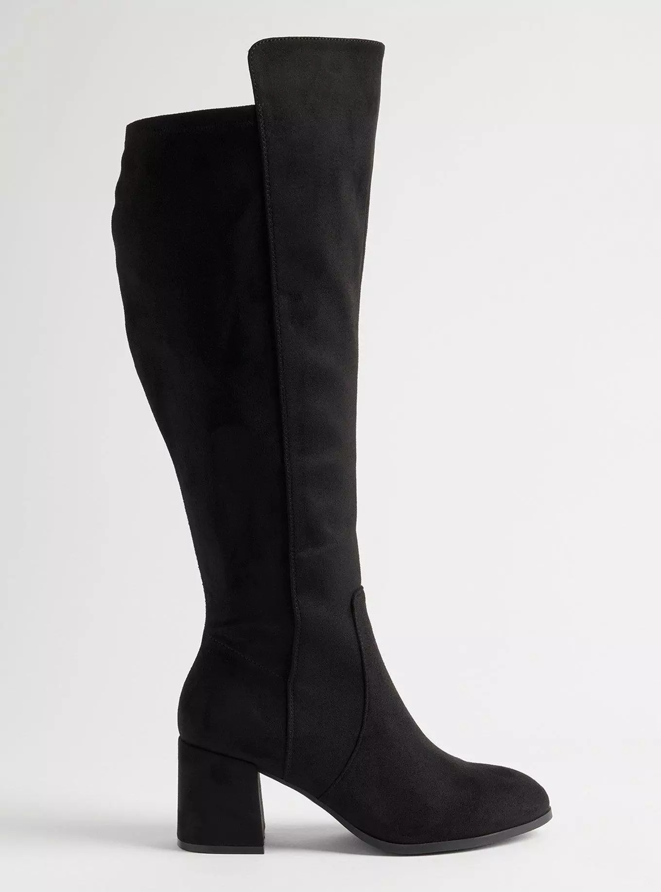 Block Heel Stretch Knee Boot (WW) | Torrid (US & Canada)