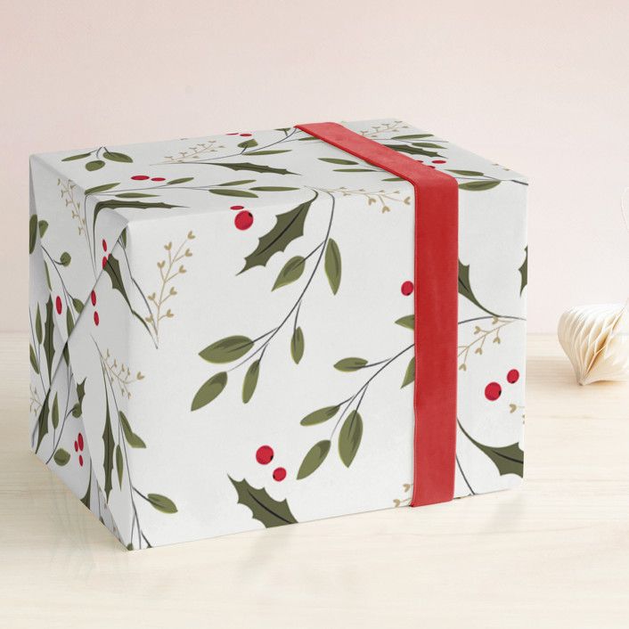 Holly & Vines Wrapping Paper | Minted