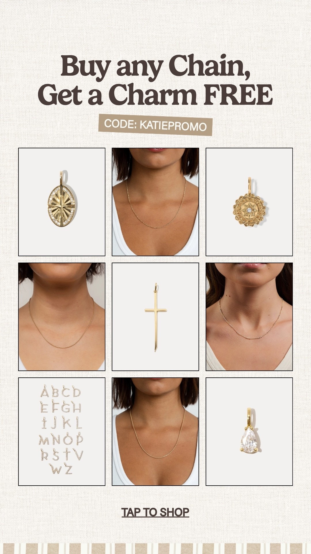 Add any chain AND charm to your cart, then apply KATIEPROMO and it’ll take the price of the charm off! Ends 7/31 ✨🩷

#LTKSaleAlert
