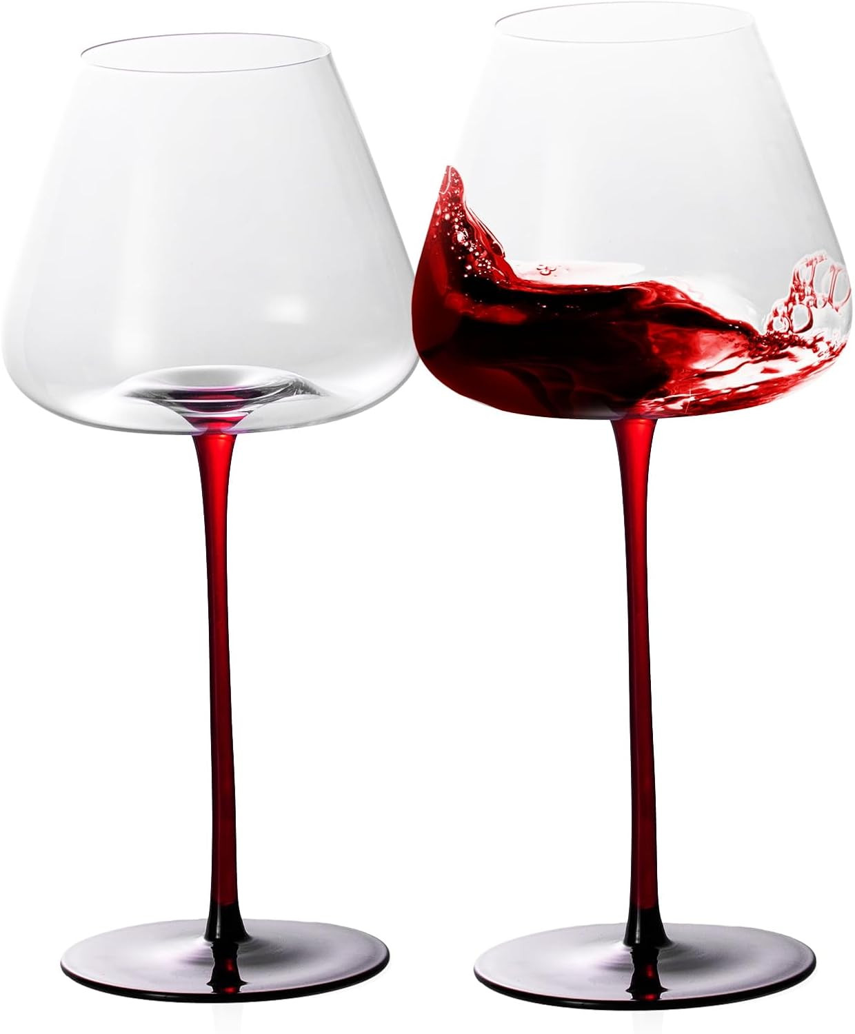 KAMMAK Crystal Wine Glasses Set of 2, 23.67 Hand Blown Glass, XY020 | Amazon (US)