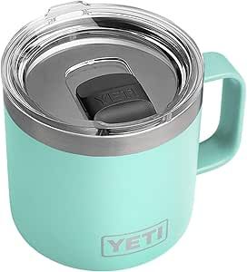 YETI Rambler 14 oz Mug, Vacuum Insulated, Stainless Steel with MagSlider Lid, Stainless | Amazon (US)