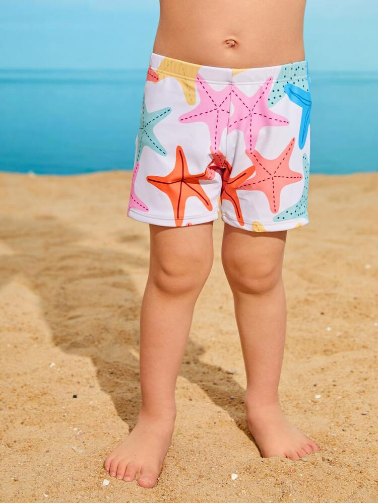 Toddler Boys Starfish Print Beach Shorts | SHEIN
