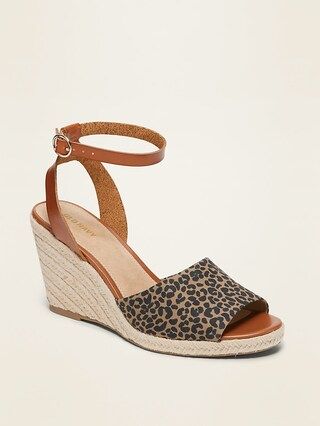 Faux-Suede Espadrille Wedge Sandals for Women | Old Navy (CA)