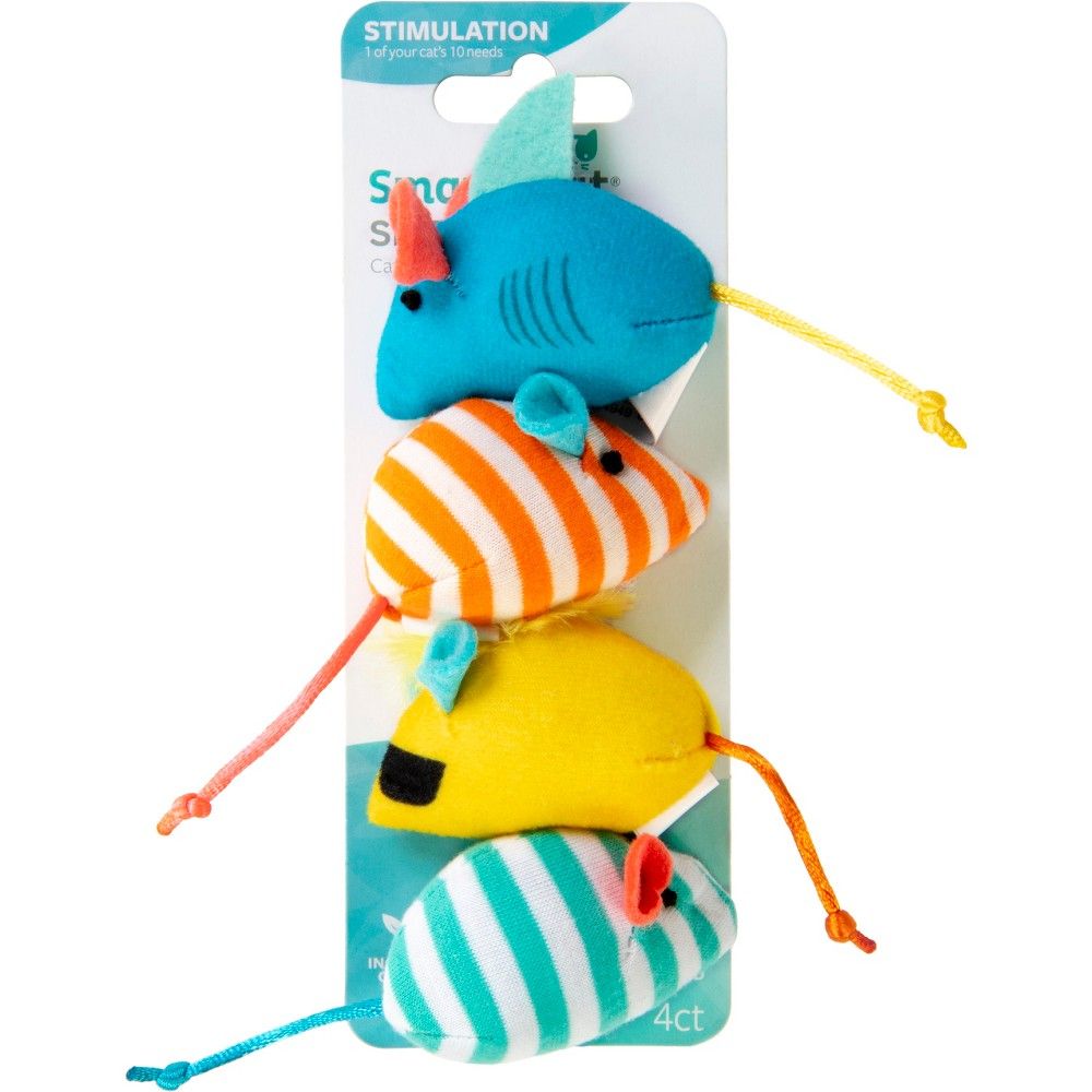 SmartyKat Skitter Mice Summer Catnip Cat Toy Set - 4pk | Target