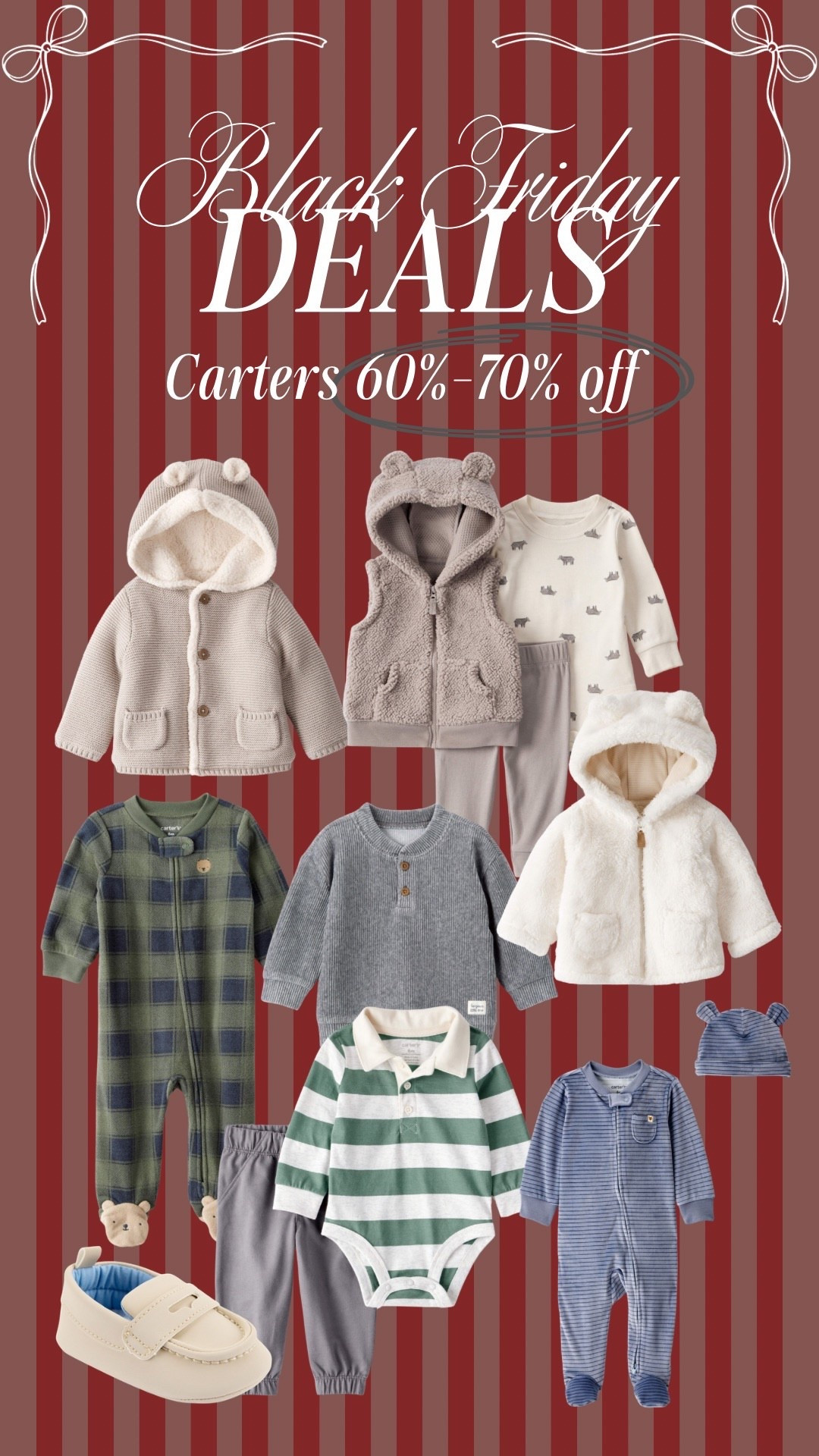 Carters Black Friday deals! 60%-70% off 

#LTKOver40 #LTKSaleAlert #LTKBaby