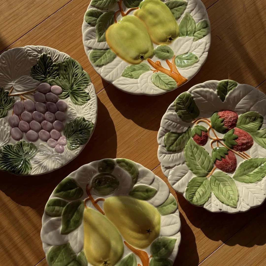 Vintage Shafford Fruit Du Jour Embossed Salad Plates - Etsy | Etsy (US)