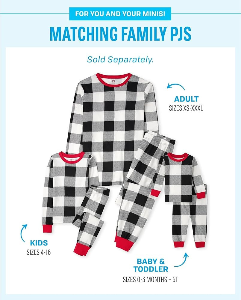 The Children's Place Family Matching, Plaid Waffle 2 Piece Pajama Sets | Amazon (US)