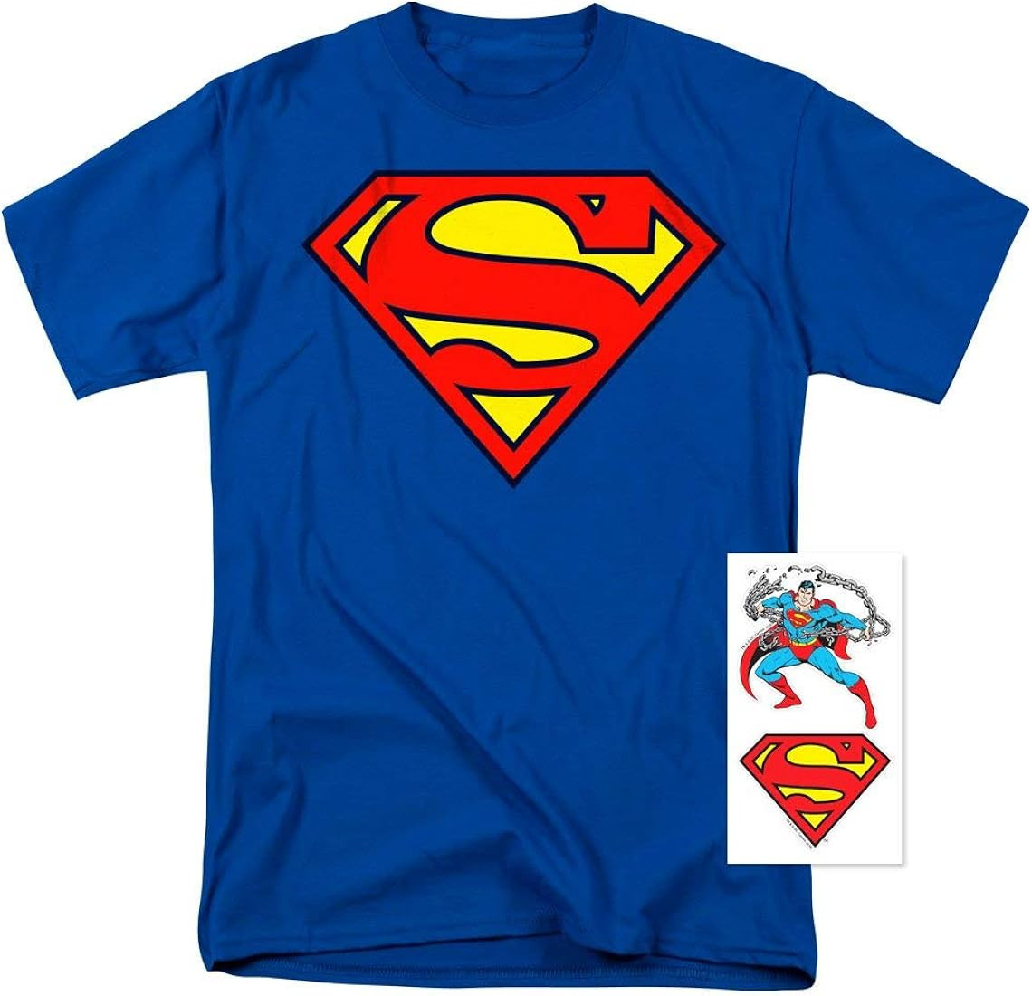 Popfunk Classic Superman Classic Shield Logo T Shirt | Amazon (US)