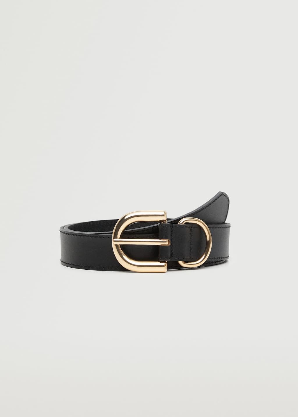 Buckle leather belt | MANGO (US)